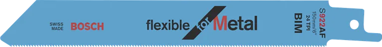 Hoja de sierra alternativa Bosch S922AF para metal.