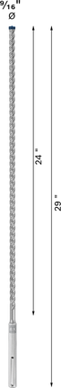 Broca para taladro percutor Bosch EXPERT SDS max-8X 9/16 x 24 x 29.