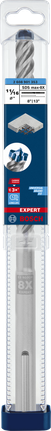 Broca para taladro percutor Bosch SDS max-8X de 11/16″.