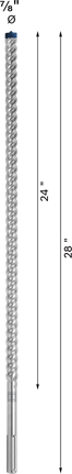 Broca para taladro percutor Bosch EXPERT SDS max-8X 7/8 x 24 x 29.