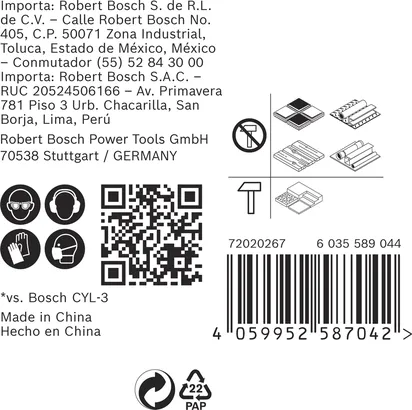 Juego de brocas multiconstrucción Bosch EXPERT HEX-9 (5 piezas).