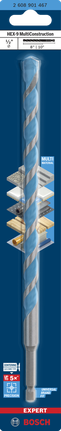 Broca multiusos Bosch EXPERT HEX-9 de 3/8″.