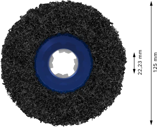 Disco de limpieza Bosch PRO N377 125 mm X-Lock, negro.