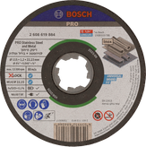 Disco de corte Bosch PRO X-Lock para acero inoxidable y metal de 115 mm.