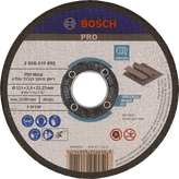 Disco de corte de metal Bosch PRO de 115 x 2,5 x 22,23 mm.