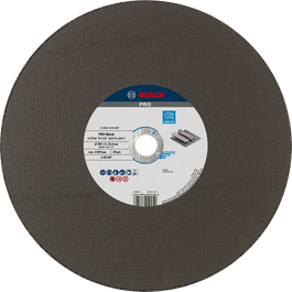 Disco de corte de metal Bosch PRO de 355 mm para trabajos en metal.
