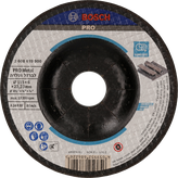 Disco abrasivo para metal Bosch PRO de 115 x 6 mm para trabajos en metal.
