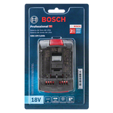 Embalaje de la batería de iones de litio Bosch de 18 V y 2,0 Ah.