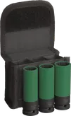 Juego de llaves de impacto Bosch PRO con fundas de PET, 1/2 pulgada, 3 piezas.