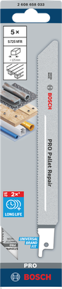 Cuchilla Bosch PRO Pallet Repair S725VFR 5 piezas.