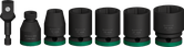 Juego de llaves de impacto Bosch PRO con adaptador, 7 piezas.