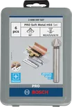 Juego de brocas avellanadoras Bosch PRO Soft Metal HSS, 6 tamaños.