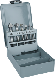 Juego de brocas avellanadoras Bosch PRO de acero rápido para metales blandos, 6 piezas.