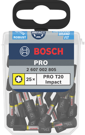 Puntas de impacto Bosch PRO Torx T20 25×.