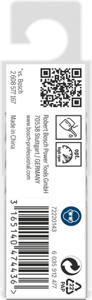 Broca helicoidal Bosch PRO Metal HSS-G de 3/32 pulgadas.
