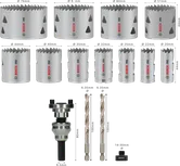 Juego de sierras de corona multimaterial Bosch PRO Q-Lock 15 piezas.