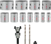 Juego de mandril Q-Lock para sierra de corona multimaterial Bosch PRO, 15 piezas.