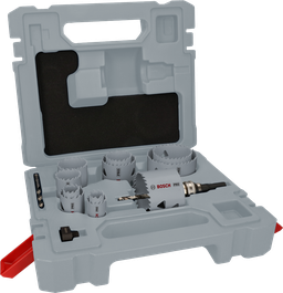 Juego de mandril Q-Lock para sierra de corona multimaterial Bosch PRO, 15 piezas.