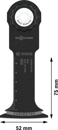 Hoja multiherramienta Bosch PRO MAII 52 APB, 52 x 75 mm.