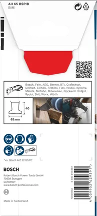 Multiherramienta Bosch PRO AII 65 BSPIB hoja 65×40 mm.
