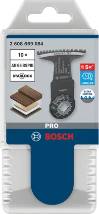 Hoja de corte por inmersión Bosch PRO AII 65 BSPIB 65×40 mm 10 uds.