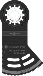 Hoja multiherramienta Bosch PRO AYZ 53 BPB para múltiples materiales.