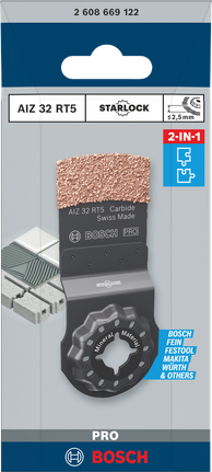 Hoja multiherramienta Bosch PRO AIZ 32 RT5 2,5 x 32 mm.