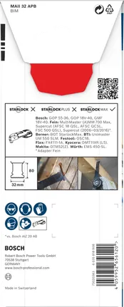 Hoja multiherramienta Bosch PRO MAII 32 APB 32×80 mm.
