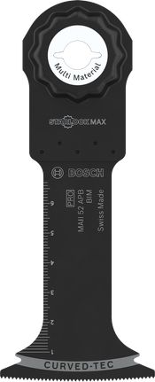 Hoja multiherramienta Bosch PRO MAII 52 APB con ancho de 52 mm.