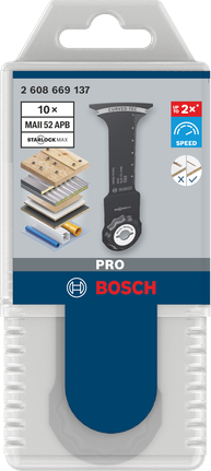 Hojas de corte por inmersión Bosch PRO MAII 52 APB 52×75 mm 10 uds.