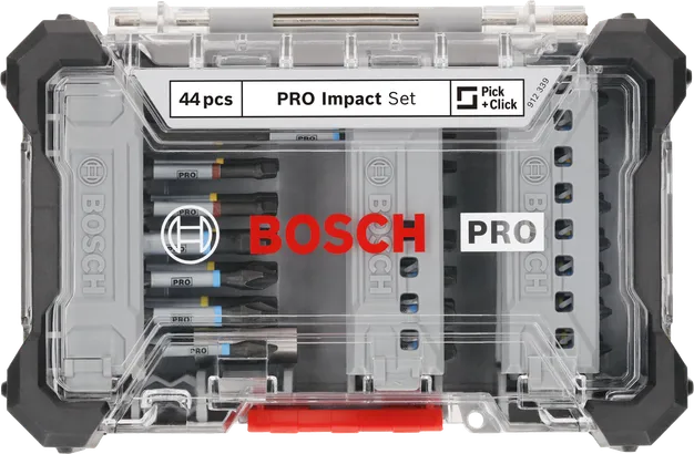 Juego de puntas de destornillador de impacto Bosch PRO, 44 piezas.