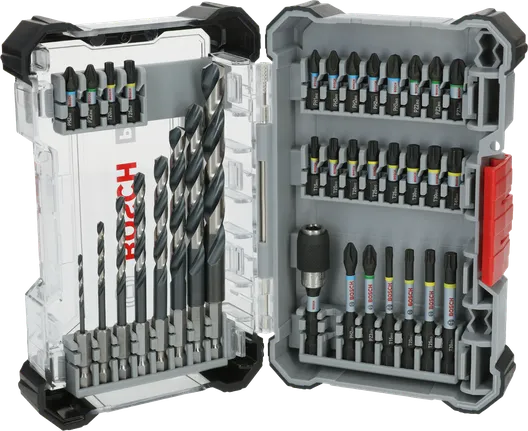 Juego de impacto para metal Bosch PRO de 35 piezas con puntas surtidas.