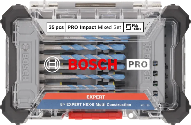 Juego mixto de impacto Bosch PRO de 35 piezas.