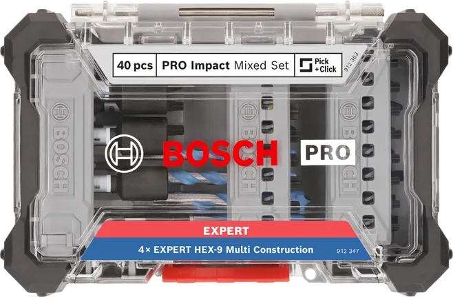 Bosch PRO Juego mixto de impacto 40 piezas.
