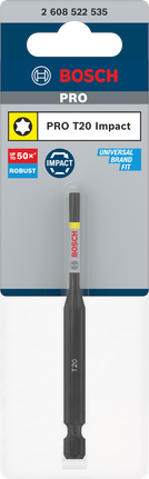 Punta de impacto Bosch PRO Torx T20 de 90 mm.