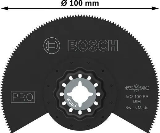 Hoja segmentada Bosch PRO ACZ 100 BB para madera, 100 mm.
