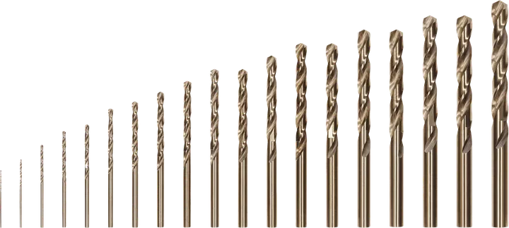 Juego de brocas helicoidales HSS-Co de acero inoxidable Bosch PRO, 19 tamaños.