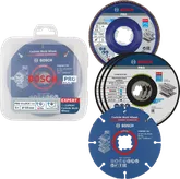 Bosch PRO Set de corte y desbaste X-Lock 125 mm, 5 piezas.