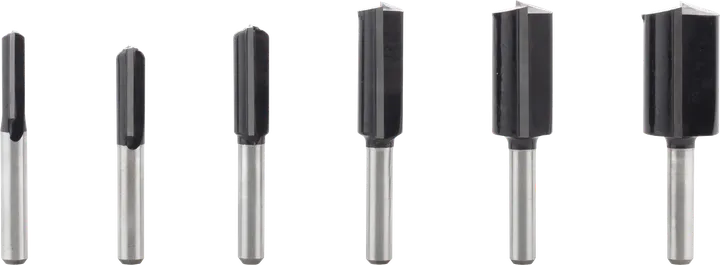 Juego de brocas rectas para enrutador Bosch PRO, vástago de 1/4 de pulgada, 6 piezas.