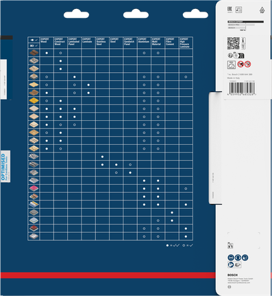 Hoja de sierra circular para fibrocemento Bosch EXPERT 305×2,2/1,6×30 mm T8.