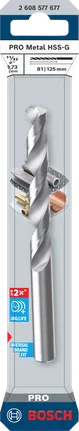 Broca helicoidal Bosch PRO Metal HSS-G de 8,73 x 81 x 125 mm.