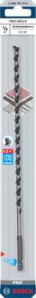 Broca Bosch PRO HEX-5 de 1/4" para uso multiusos.