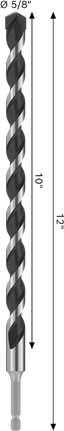 Broca Bosch PRO HEX-5 de 5/8 pulgadas de diámetro y 12 pulgadas de largo.