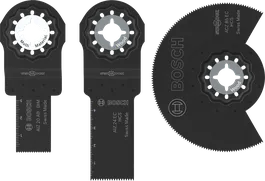 Juego de hojas Bosch para madera y metal blando, 3 piezas.