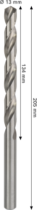 Broca helicoidal Bosch PRO Metal HSS-G 13x134x205 mm.