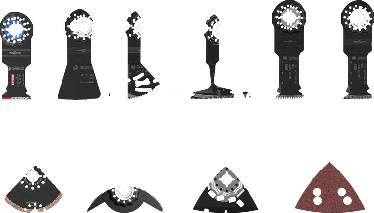 Juego de hojas multiherramienta Bosch All-in-One i-Boxx de 33 piezas.