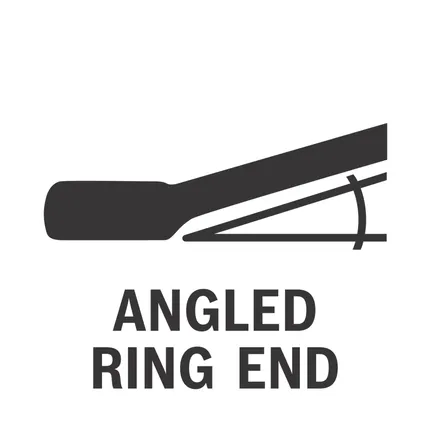 Extremo de anillo en ángulo.