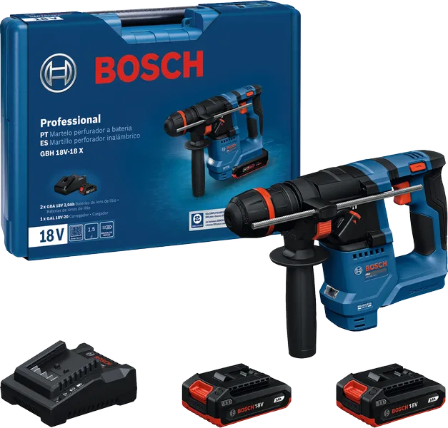 Kit de martillo perforador inalámbrico Bosch GBH 18V-18 X.