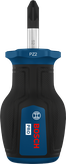Destornillador Bosch PRO Stubby PZ2 x 25 mm con mango ergonómico.