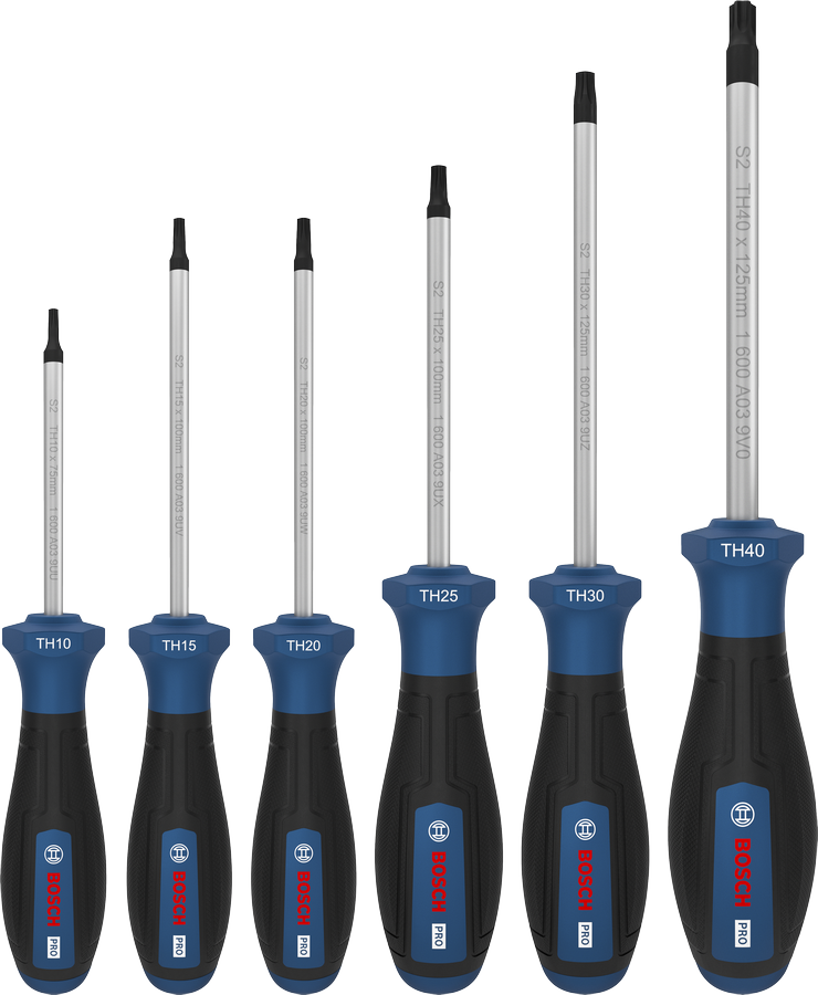 Juego de atornilladores PRO Torx Security, 6 piezas